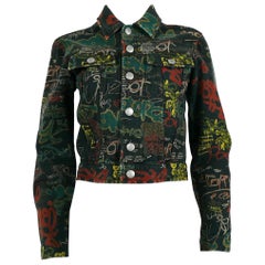 Jean Paul Gaultier Vintage Graffiti Print Denim Jacket Size M