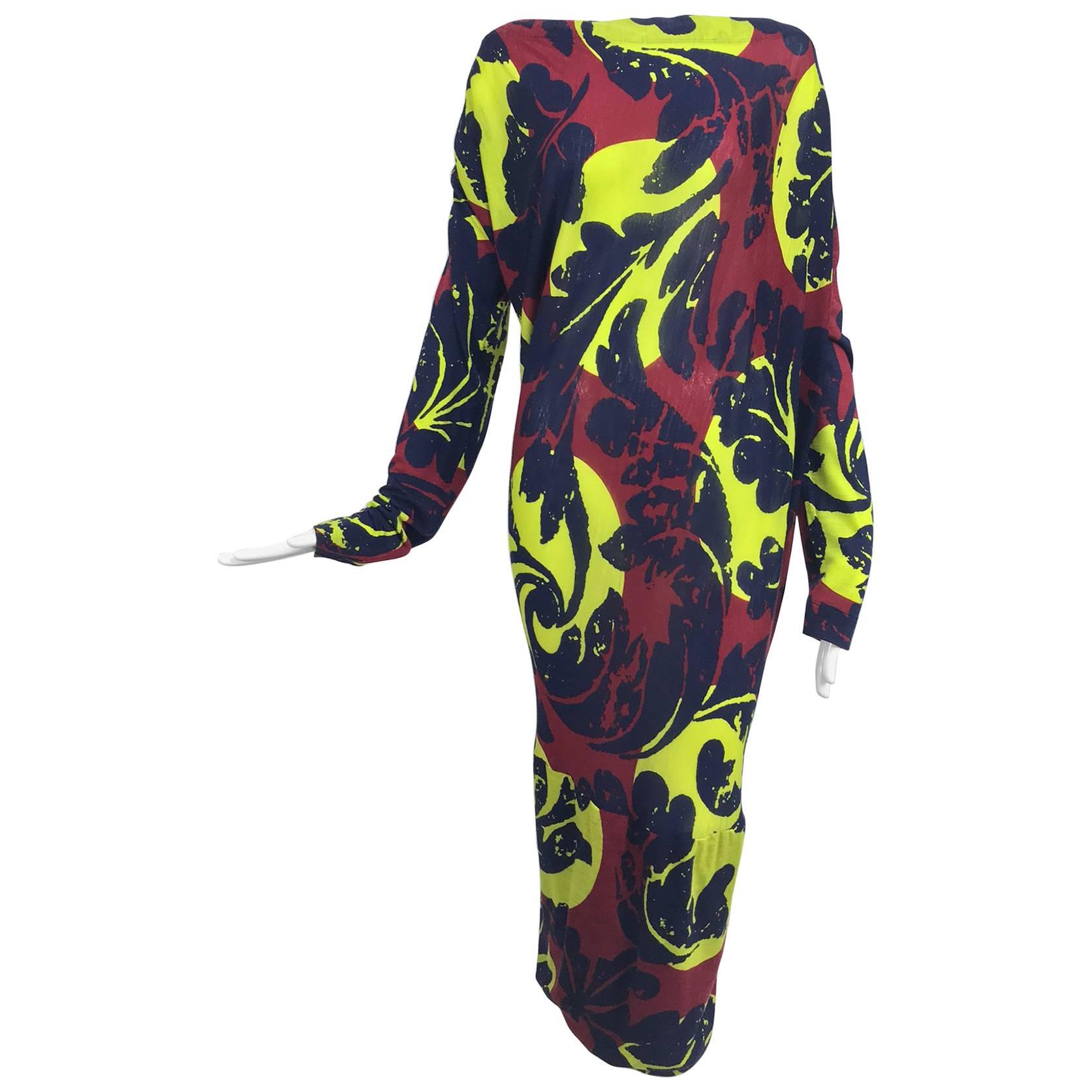 Vivienne Westwood Anglomania asymetrical print knit jersey dress