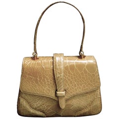 Lucille de Paris Stylish Reptile Handbag c 1960