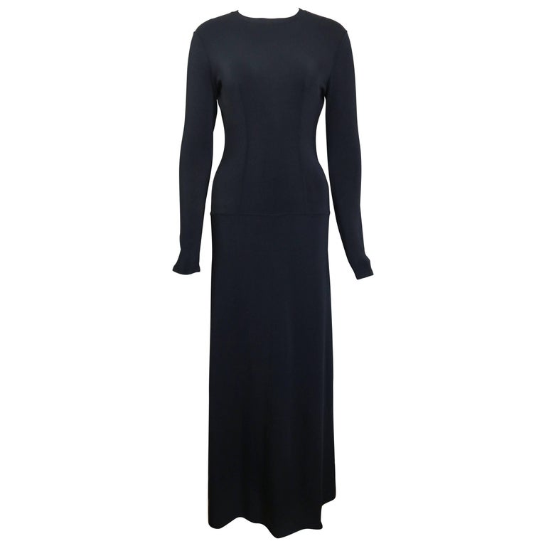 Alaia Black Long Sleeves BodyCon Maxi Dress For Sale at 1stDibs | long ...