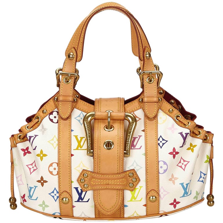 Louis Vuitton White Multicolore Theda GM For Sale at 1stdibs