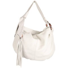GUCCI White Leather JUNGLE Bag HOBO