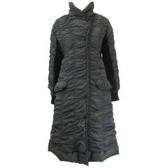 Issey Miyake Ruched Down Long Puffer Jacket