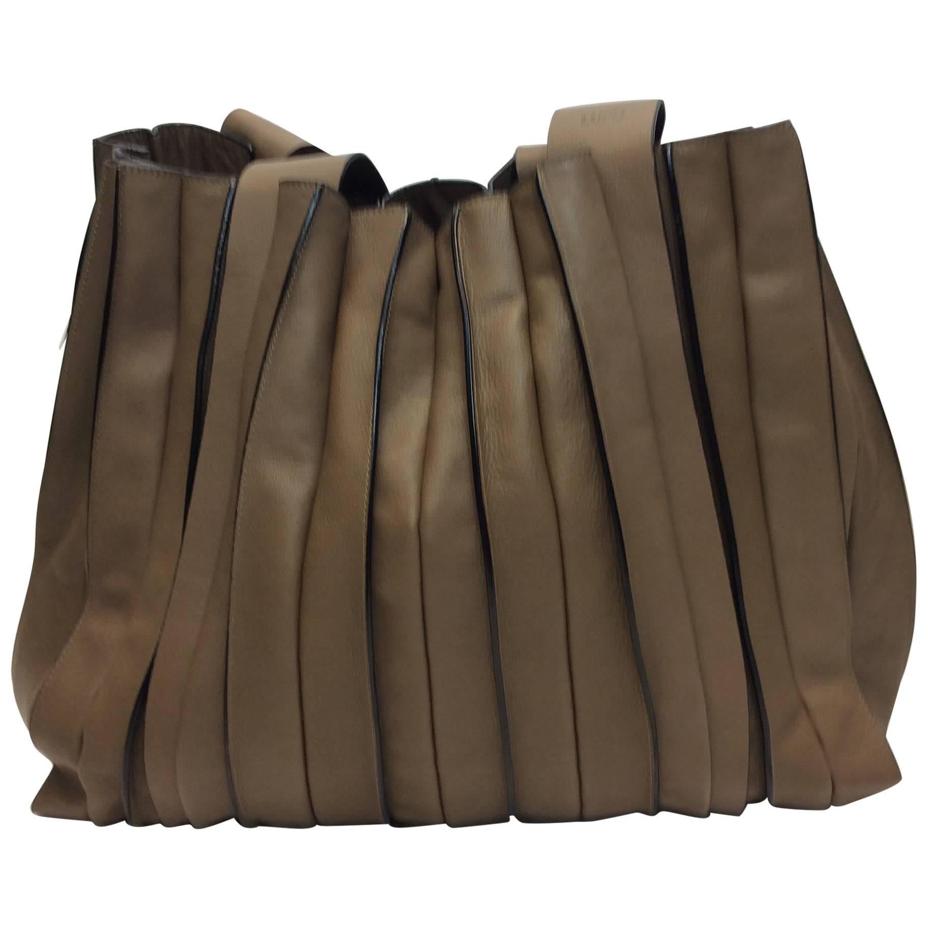 Lupo Tan Leather Italian Handbag For Sale