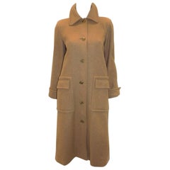 YSL Yves Saint Laurent Rive Gauche Retro wool  camel haring bone coat