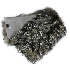 Gianfranco Ferre Fox fur and Feather Scarf