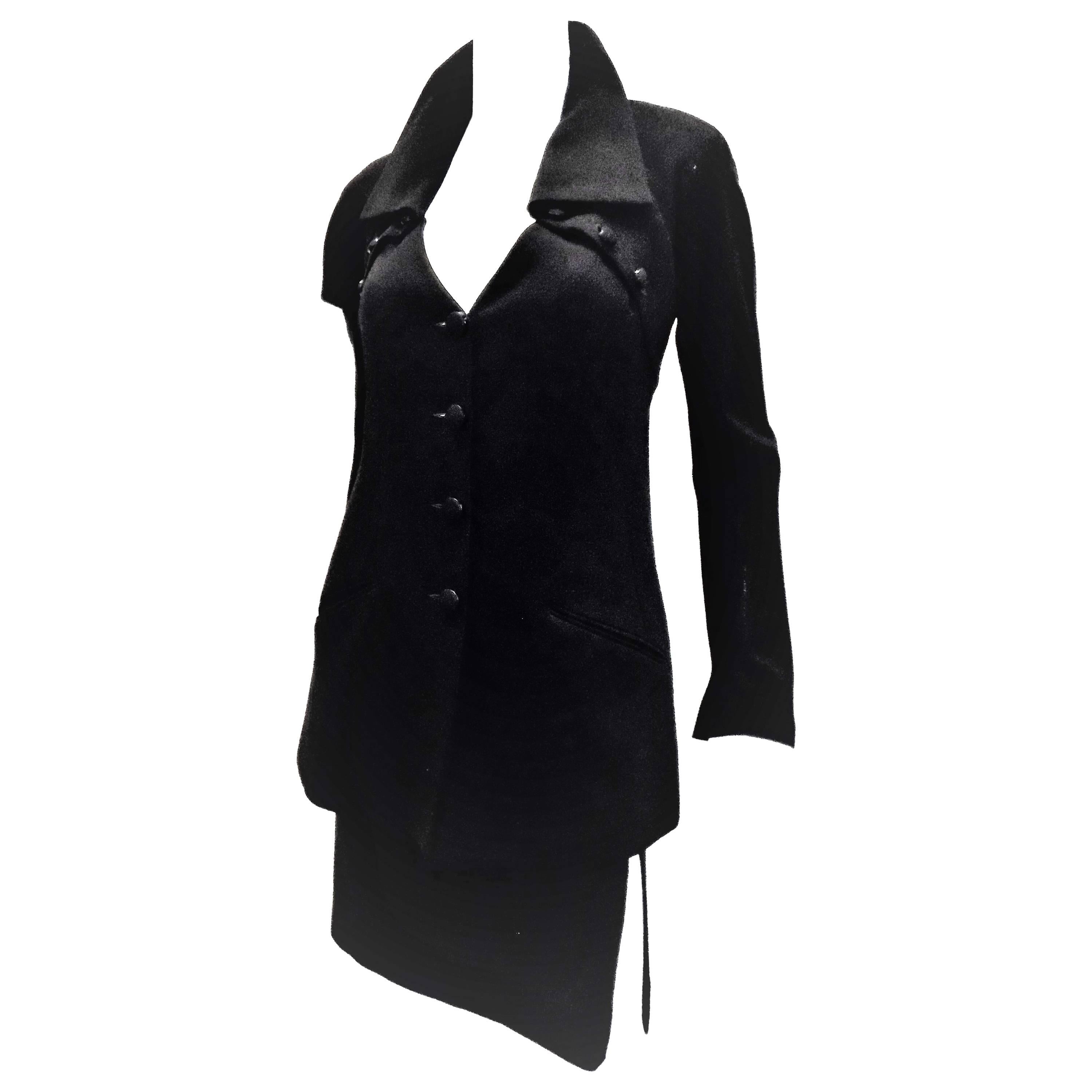  Chloe by Karl Lagerfeld Vintage black skirt suit  For Sale