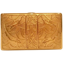 40'S Art Nouveau Domed Gilt Brass Minaudiere - Evening Bag By, Elgin American