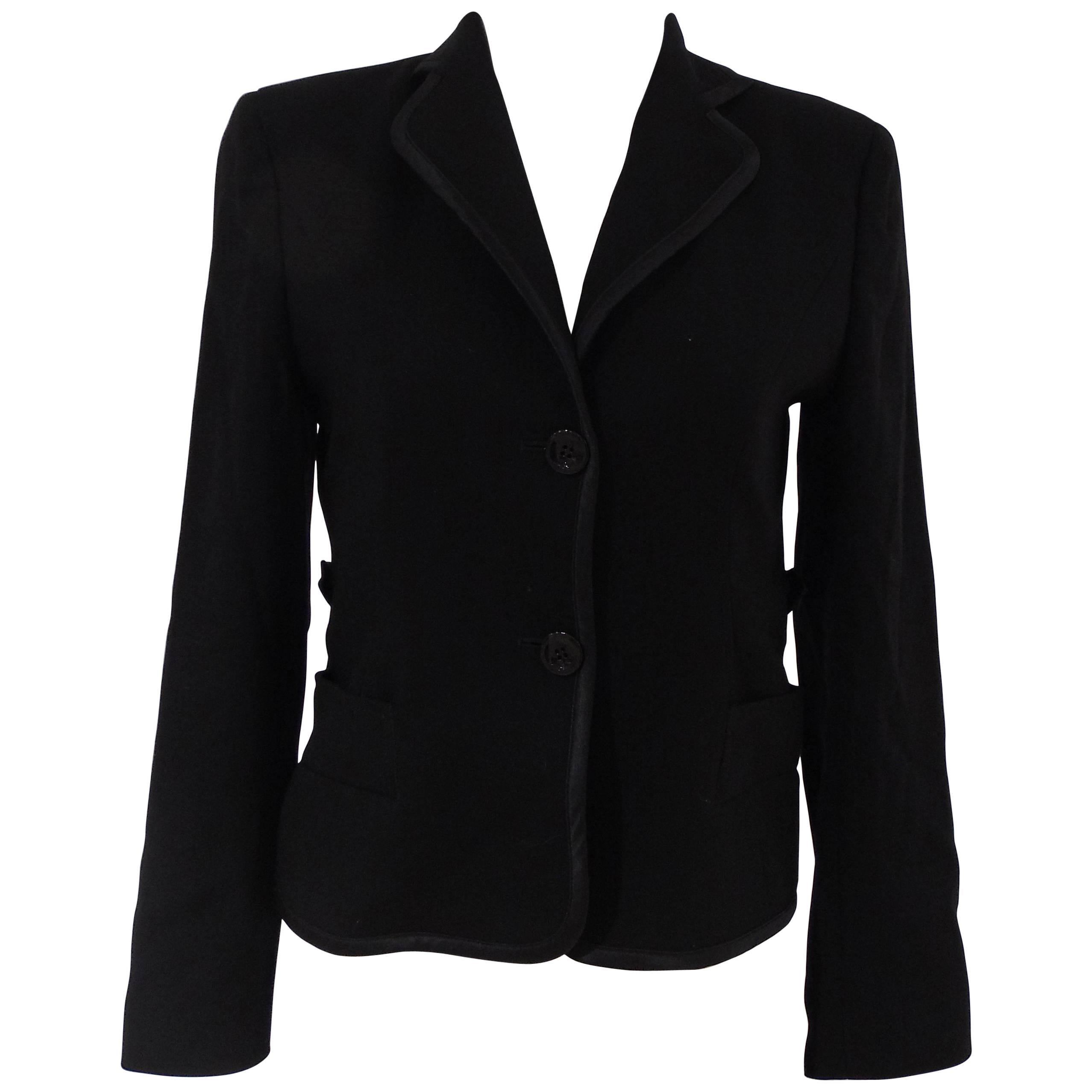 Valentino black cotton blazer jacket