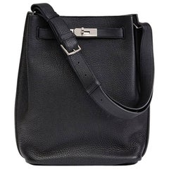 2008 Hermes Black Togo Leather So Kelly 22