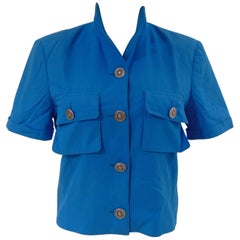 Vintage Versace Sport turquoise Short sleeves Jacket