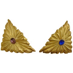 1980s Emilio Pucci gold tone cufflinks Unworn