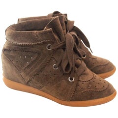 ISABEL MARANT Étoile Bobby suede wedge sneakers 38 uk 5  