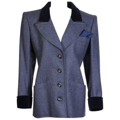 Yves Saint Laurent Haute Couture Blazer with Velvet Lapel 