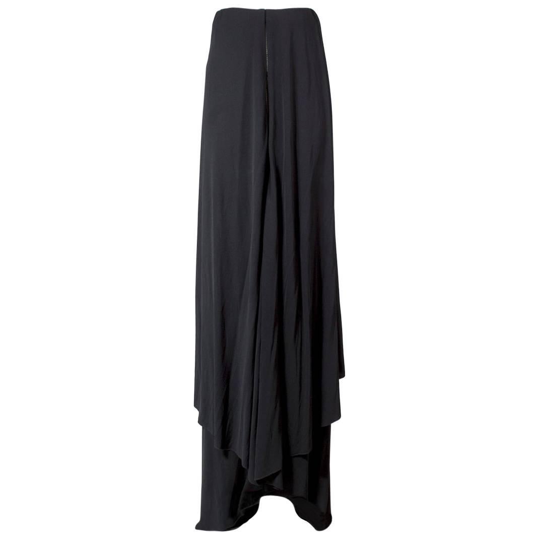 Jean Paul Gaultier Black Maxi Skirt circa 2000s