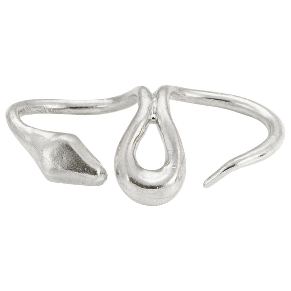 Giulia Barela Fine Silver Ribbon Ring  For Sale