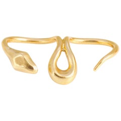 Giulia Barela Ribbon ring, gold plated bronze