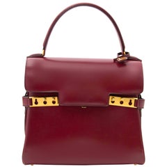 Delvaux Bordeaux Tempête PM Top Handle Bag