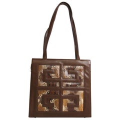 Retro GIVENCHY Bag in Brown Lambskin Leather