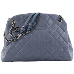 Chanel Aged Chain Mademoiselle Bowling Bag Quilted Aged Calfskin Large