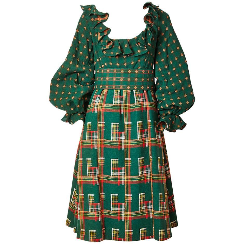 Ronald Amey, Mixed Patterns Wool Dress and Gilet