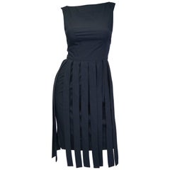 Vintage 1960s Jaques Heim Pleat Strip Skirt “car wash” Dress