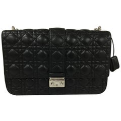 Christian Dior Miss Dior Flap Bag Cannage Quilt Lambskin Large