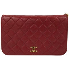 Chanel Vintage Full Flap Bag Quilted Lambskin Small