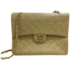 Chanel Vintage Classic Double Flap Bag Quilted Lambskin Medium