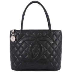Chanel Medallion Tote Quilted Caviar