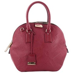 Burberry Orchard Bag Embossed Check Leather Medium