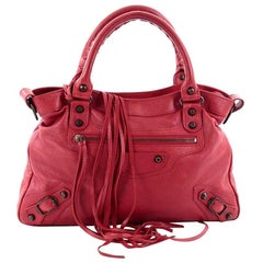 Balenciaga Town Classic Studs Handbag Leather 