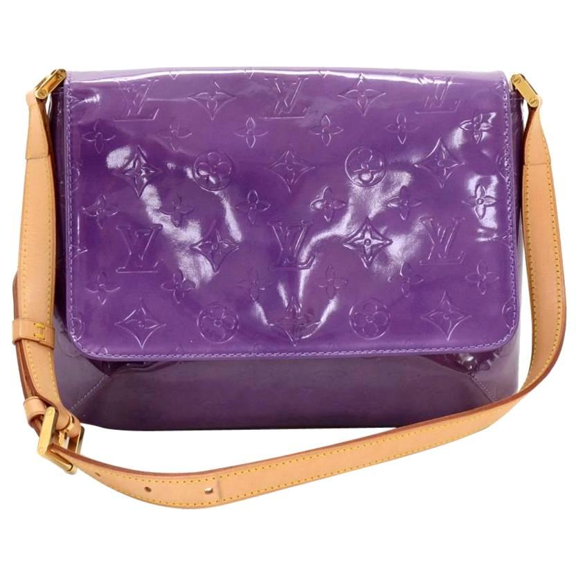 Louis Vuitton Thompson Street Purple Vernis Leather Shoulder Bag For Sale