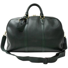 Louis Vuitton Kendall PM Dark Green Taiga Leather Travel Bag and Strap