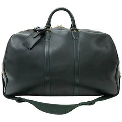 Louis Vuitton Kendall GM Green Taiga Leather Travel Bag + Strap