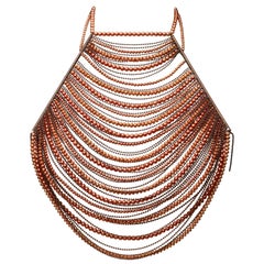 Vintage 1990s Jean-Louis Scherrer Runway Massaï inspired breastplate necklace