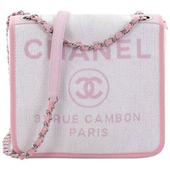Chanel Deauville Messenger Bag Canvas Klein