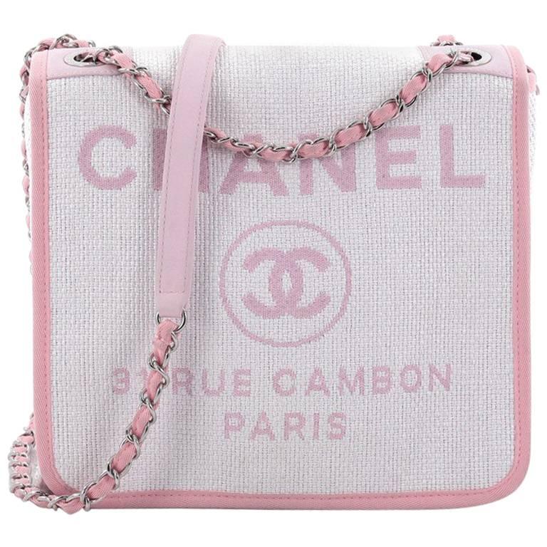 Chanel Deauville Messenger Bag Canvas Small at 1stDibs chanel