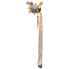 Oscar de la Renta Runway tie necklace with sun motif