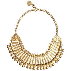 Gold tone Egyptian necklace