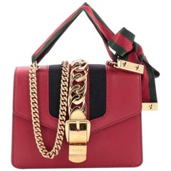 Gucci Sylvie Chain Shoulder Bag Leather Mini