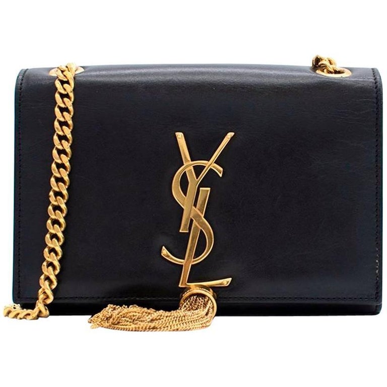 Yves Saint Lau Ysl Classic Small Kate Tassel Satchel In Black Yves Saint Lau Ysl Classic Small Kate Tassel Satchel In Black Leather For