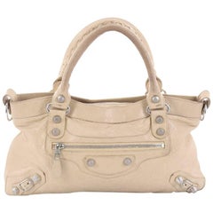Balenciaga First Giant Studs Handbag Leather