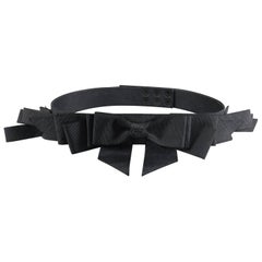 Chanel 08P Black Grosgrain Ribbon Belt