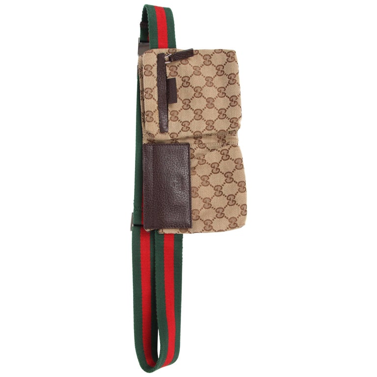 Gucci GG Canvas Belt Bag / Waist Pouch - beige/ebony Gucci GG Canvas ...