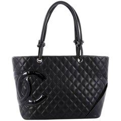 Chanel Cambon Tote Quilted Leather Large