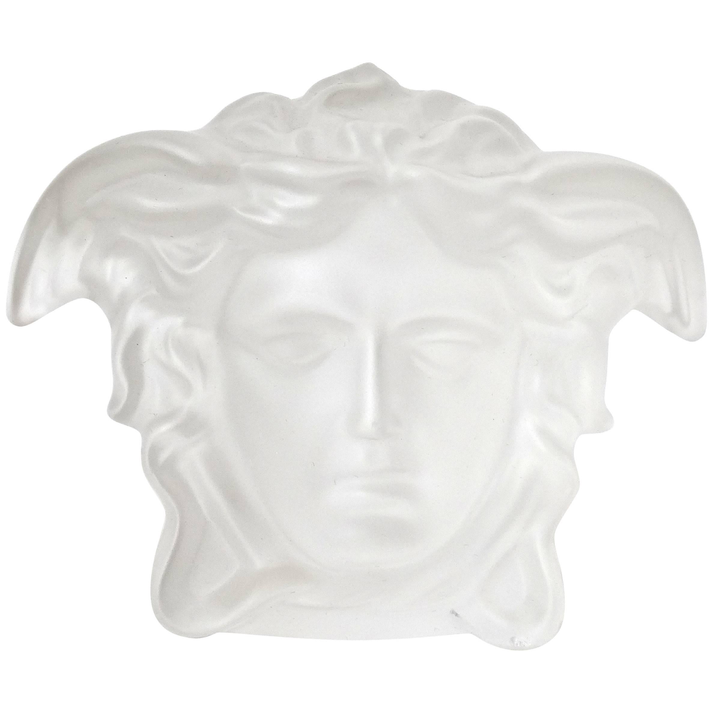 Versace Medusa Head Frosted Paperweight