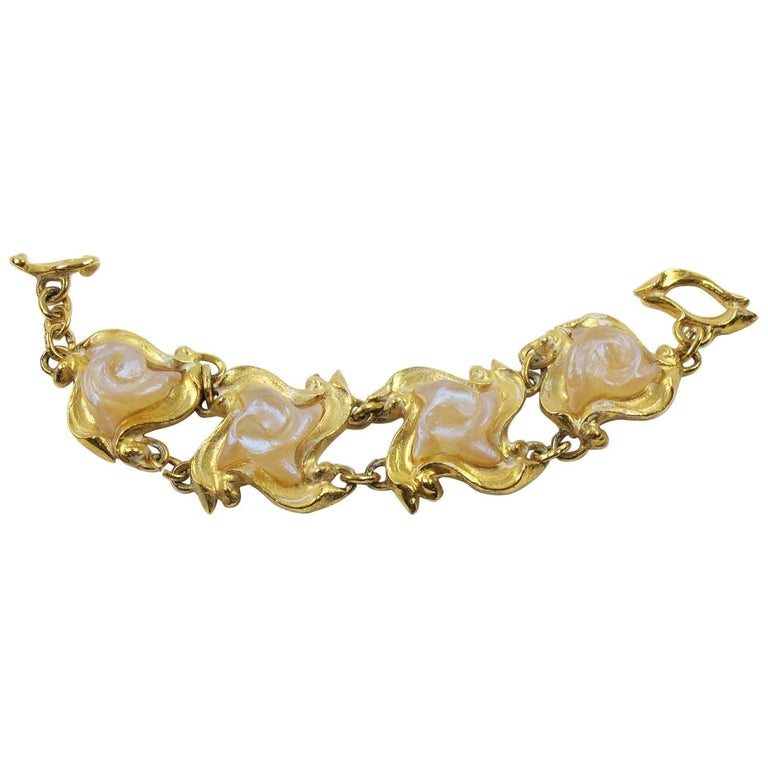 Broche Vintage L'Or Du Soir - Cuivre Doré à L'or Fin 24 Carats - Occasion Très Bon état