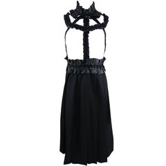 Comme des Garcons Fall 2008 Runway Black ribbon Suspender Dress