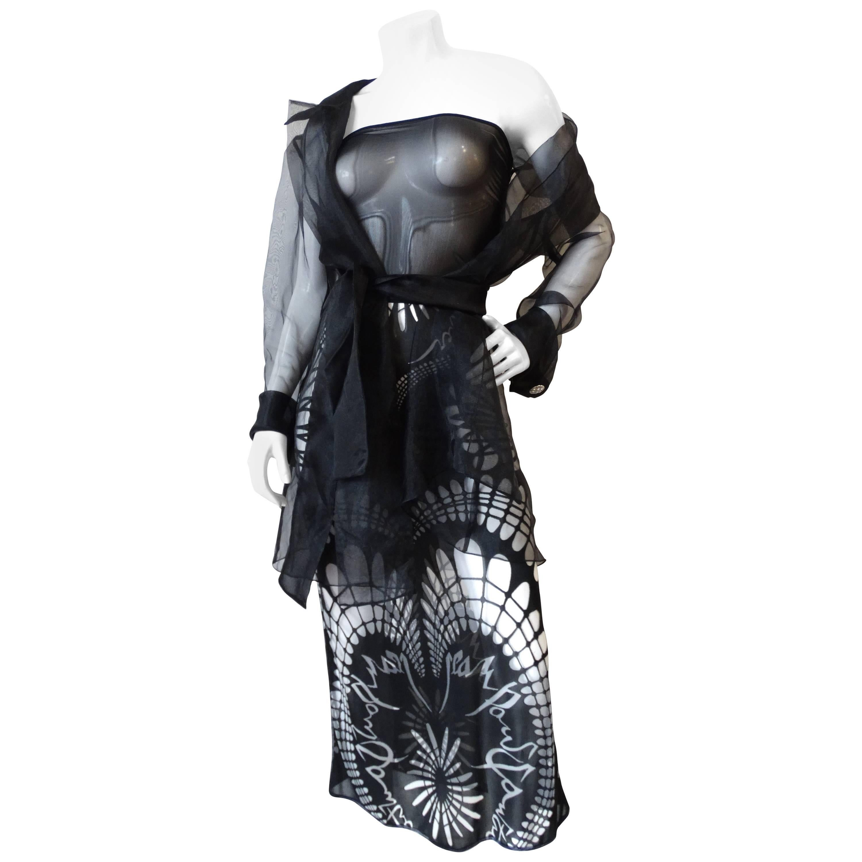 1990s Jean Paul Gaultier Gothic Tube Dress 